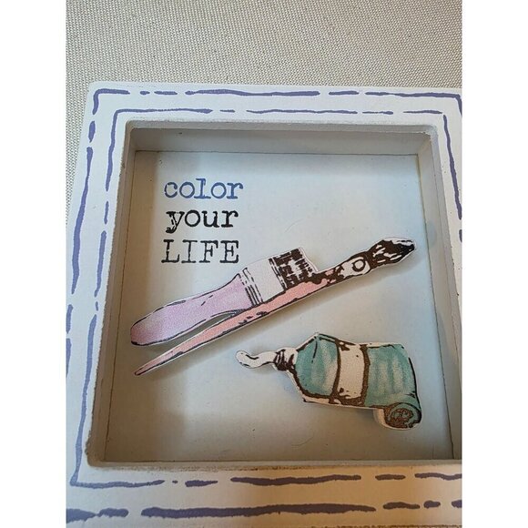 Color Your Life Tabletop Art Shadow Box Decor - Picture 2 of 6
